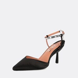 Elegant Black Heels with Ankle Strap